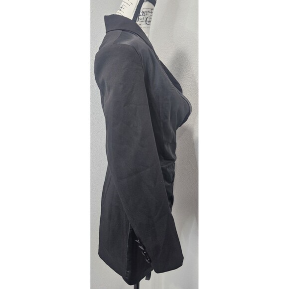 Beulah Women's Assymetrical Wrap Side Button Pleated Blazer Size M/L $206 NWT - Picture 7 of 16